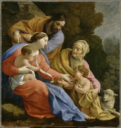 La Sainte Famille avec sainte Élisabeth et le petit saint Jean by Simon Vouet