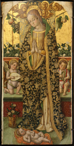 La Vierge adorant l'Enfant entre deux angelots musiciens by Vittore Crivelli