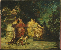 La Visite by Adolphe Joseph Thomas Monticelli