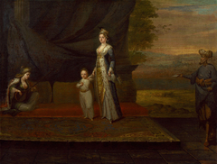 Lady Mary Wortley Montagu with her son, Edward Wortley Montagu, and attendants by Anonymous