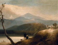 Lake in the Mountains with Hunters by Alvan Fisher