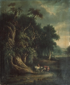 Landscape with castle by Anonymous