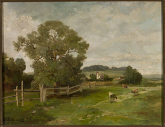 Landscape with cows by Alfred Zimmermann
