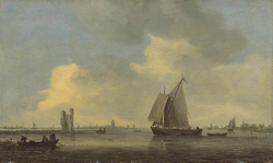 Landscape with Huis te Merwede and fishermen
