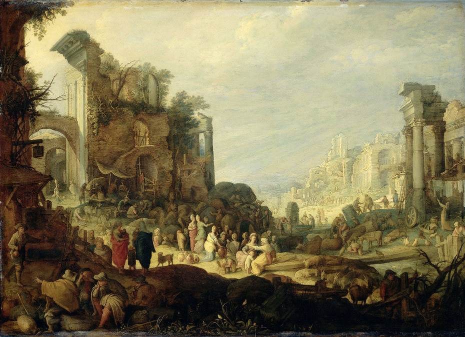 Landscape with Roman Ruins and the Meeting of Rebecca and Eliezer