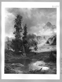Landschaft im Gebirge by August Wilhelm Leu