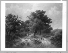 Landschaft mit Bauernhaus und Staffage by Barend Cornelis Koekkoek