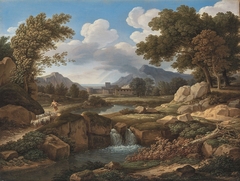 Landschaft mit Hirt und Ziegen by Johann Christian Reinhart