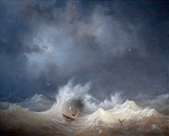 Le naufragé by Ambroise Louis Garneray
