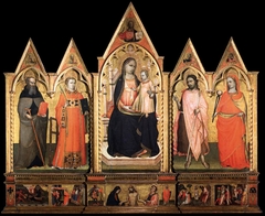 Madonna and Child with Saints Anthony Abbot, Lawrence, John the Baptist, Agatha by Lorenzo di Niccolò di Martino