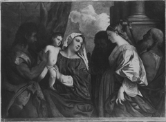 Madonna mit den Heiligen Johannes, Paulus, Magdalena und Hieronymus (nach Tizian) by August Wolf