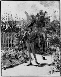 Man in Sixteenth-century Costume in a Garden by Eduardo Zamacois y Zabala
