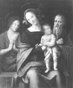 Maria mit Kind mit den hll. Johannes der Täufer und Hieronymus by Pietro Perugino
