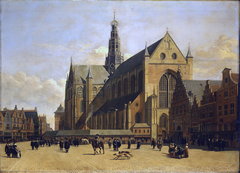 Market Place at Haarlem, Looking towards Grote Kerk