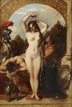Mars, Venus and an Attendant derobing her Mistress for the Bath by William Etty