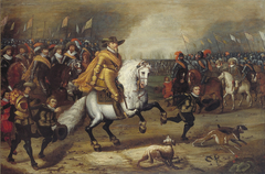 Maurits (1567-1625), Prince of Orange, at the Battle of Nieuwpoort (1600) by Henri Ambrosius Pacx