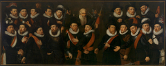 Militia piece of Colonel Gijsbert Hendricksz. 't Hart and his officers by Jan Damesz de Veth