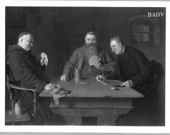 Mönch, Pfarrer und Jäger beim Kartenspiel