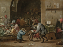 Monkeys in the school by David Teniers the Younger
