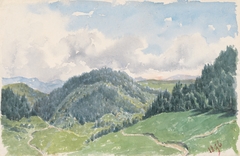 Mountain Landscape by Friedrich Carl von Scheidlin