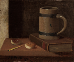 Mug, Book, Biscuits, and Match by John Frederick Peto