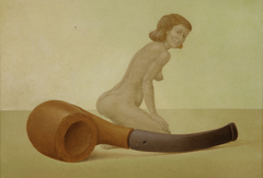 Naked Girl with a Pipe by John Wilde