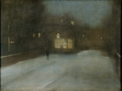 Nocturne in Grey and Gold: Chelsea Snow by James McNeill Whistler