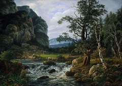 NordicLandscape with a River by Johan Christian Dahl