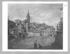 old town with churchspire ATA River by Franz Alt