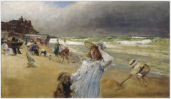 On the Beach, Broadstairs, Kent by Sir Robert Staples