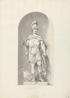 Ontwerp voor een standbeeld: Dapperheid, 1799 by Bartholomeus Ziesenis