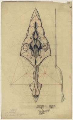 Ontwerp voor een taartschep by Mathieu Lauweriks