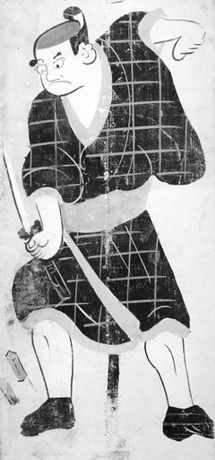 Ōtsu-e of Kabuki Actor Playing Hotei Ichiemon by anonymous painter