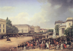 Parade on Opernplatz by Franz Krüger