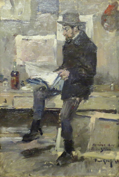 Portrait du peintre Le Sidaner dans son atelier by Paul Edmund Graf