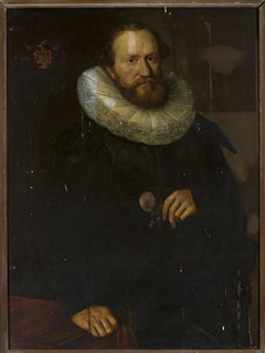 Portrait of a man with a rose in his hand by unknown