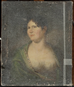 Portrait of a woman in an Empire dress by Jan Damieĺ