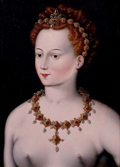 Portrait of a Woman, possibly Diane de Poitiers (1499-1566) by School of Fontainebleau