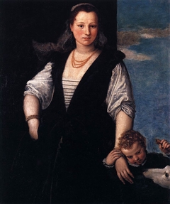 Portrait of a Woman with a Child and a Dog by Paolo Veronese