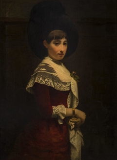 Portrait of a young woman by Meijer de Haan