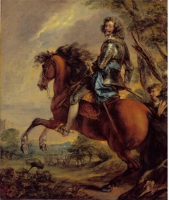 Portrait of Albert de Ligne, prins van Arenberg, on horseback by Thomas Gainsborough