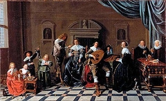 Portrait of the family of Haarlem mayor Ruychaver and Alijd van der Laen in 1629