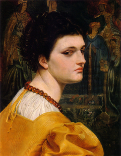 Portrait Study of a Lady in a Yellow Dress by Emma Sandys