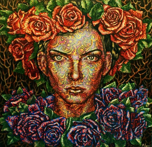 Portrait with roses