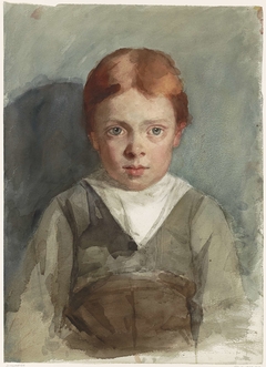 Portret van een jongetje met rood haar, van voren by Thérèse Schwartze