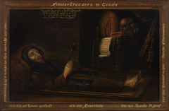 Portret van pater Gregorius Simpernel op zijn doodsbed. by Jan Ariens Duif