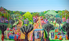 raphael perez after moshe castel naive art paintings landscape artworks painting by israeli painter raphael perez
