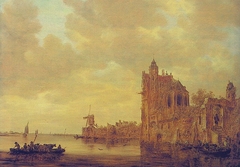 River Landscape with Castle ruins