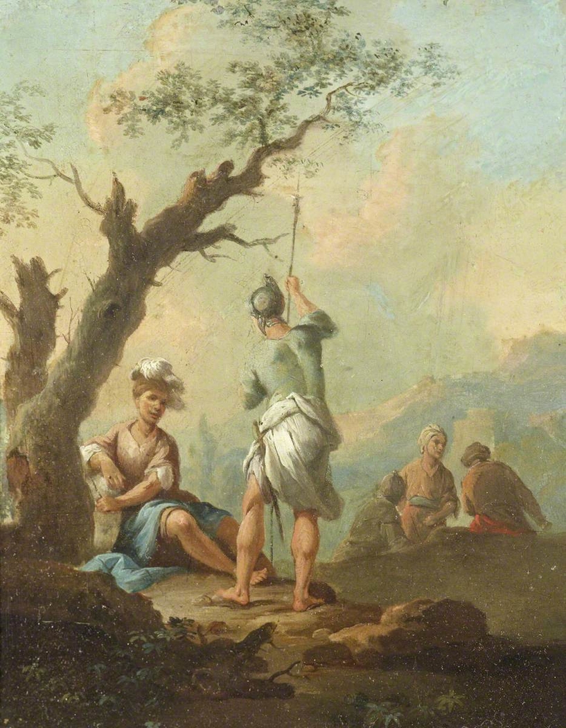 Roman Soldiers resting by a Tree