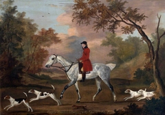 'Russ', a Grey Horse with Hounds by Francis Sartorius